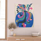 Mid Century Octopus Wall Tapestry Gallery Image 2