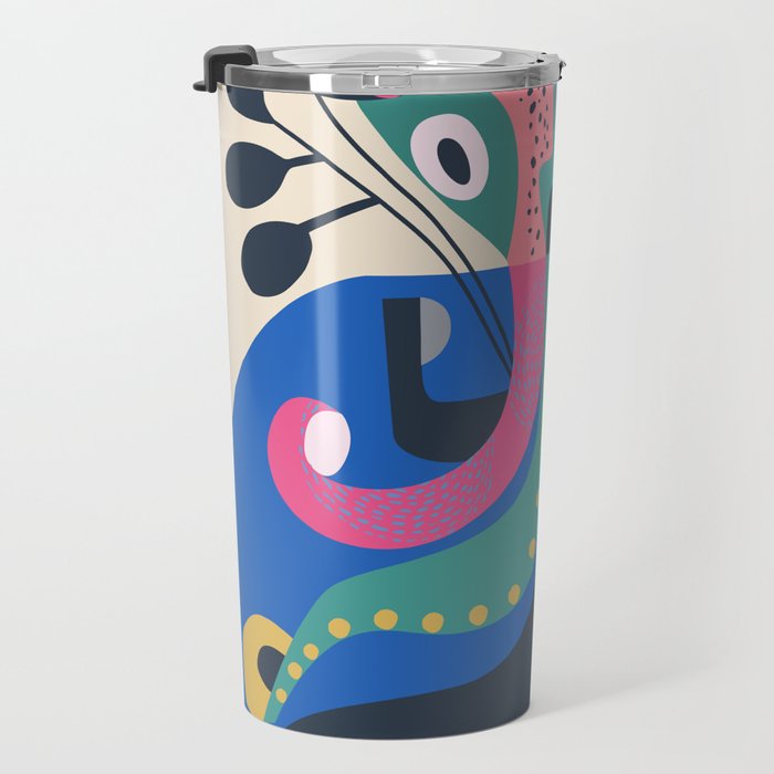 Mid Century Octopus Travel Mug Gallery Image 3