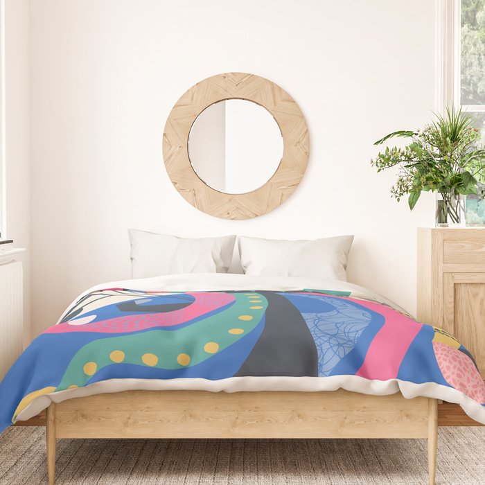 Mid Century Octopus Duvet Cover Gallery Image 3