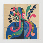 Mid Century Octopus Wood Wall Art Gallery Image 1