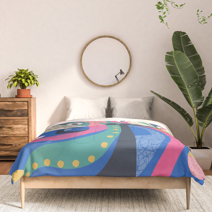 Mid Century Octopus Comforter Gallery Image 3