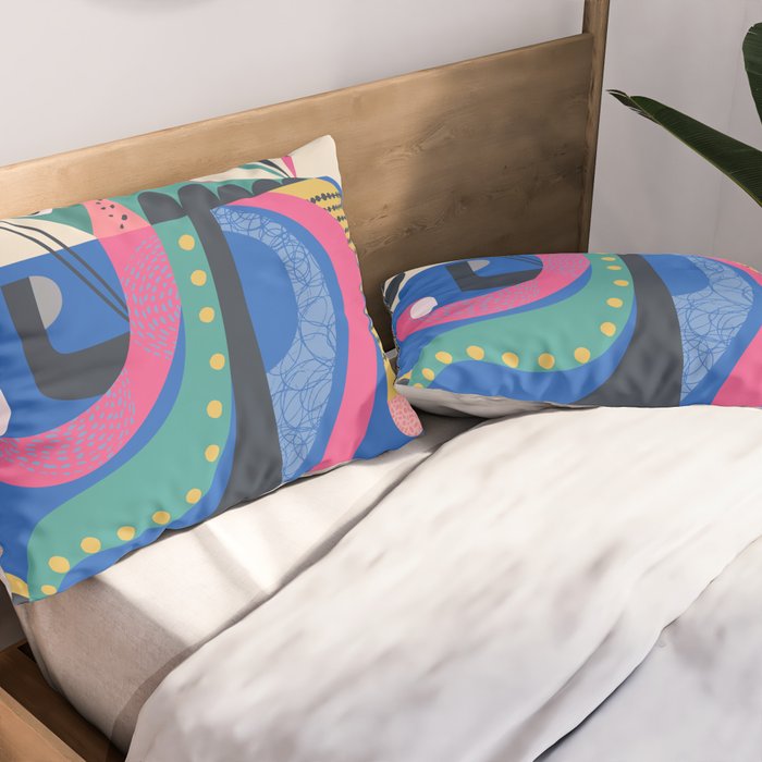 Mid Century Octopus Pillow Sham Gallery Image 2