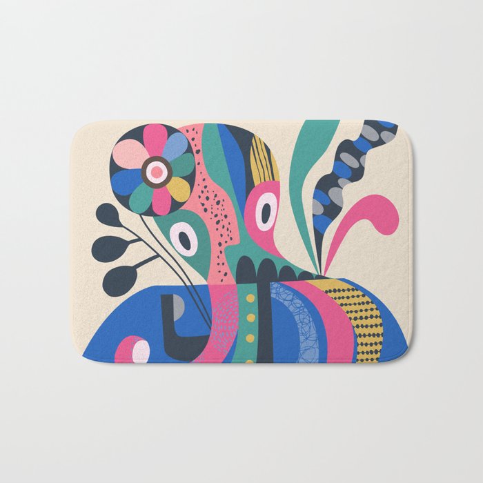 Mid Century Octopus Bath Mat Gallery Image 1