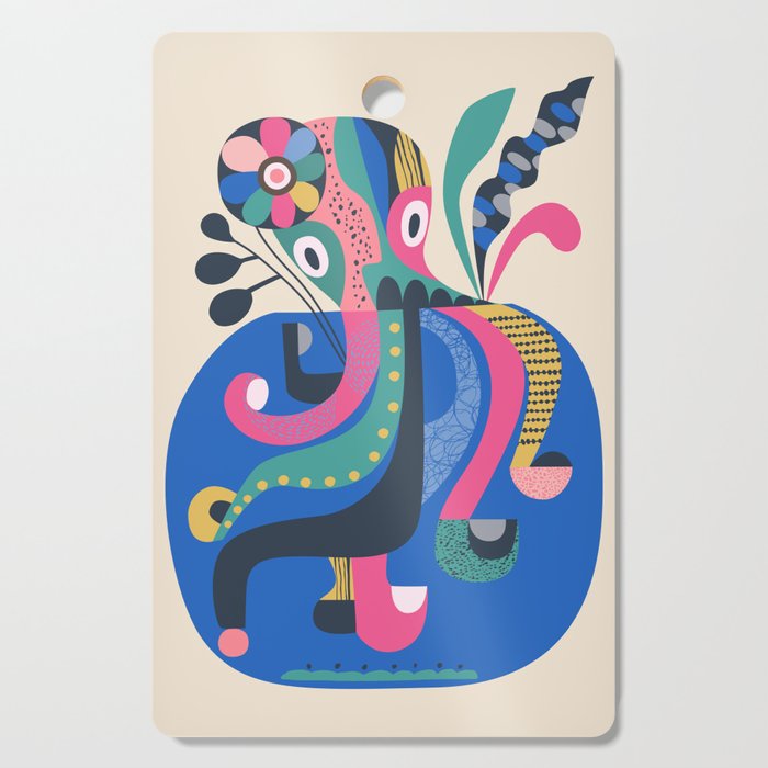 Mid Century Octopus Cutting Board Gallery Image 1