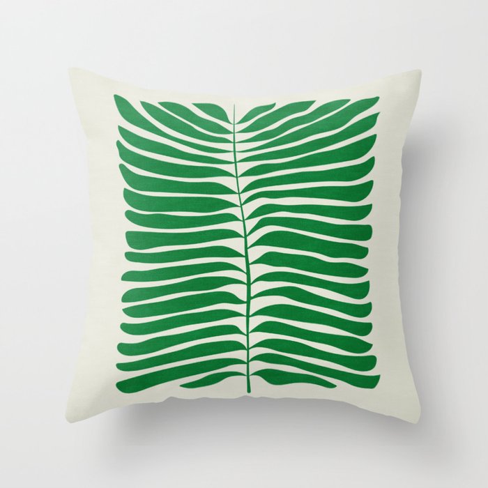 JAZZ FERNS 03 | Rain Forest Matisse Edition Throw Pillow Gallery Image 1