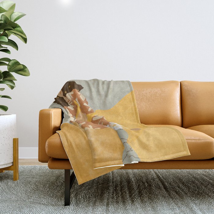 I Stole the Moon Throw Blanket Gallery Image 1