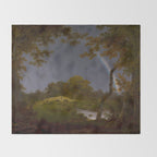 Antique Oil Painting Rainbow Throw Blanket Gallery Image 2