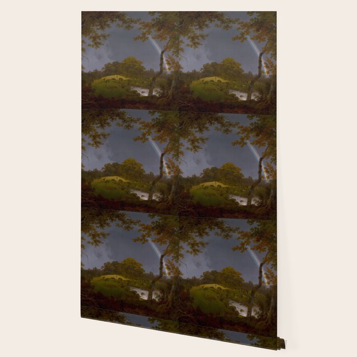 Antique Oil Painting Rainbow Wallpaper Gallery Image 2