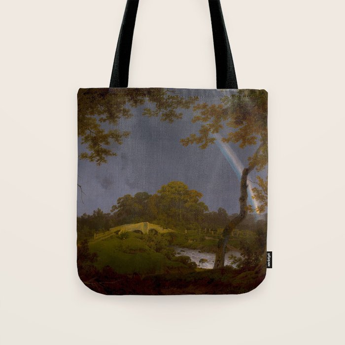 Antique Oil Painting Rainbow Tote Bag Gallery Image 1