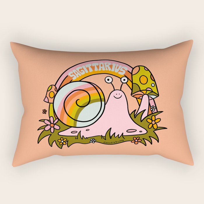 Sagittarius Snail Rectangular Pillow Gallery Image 1