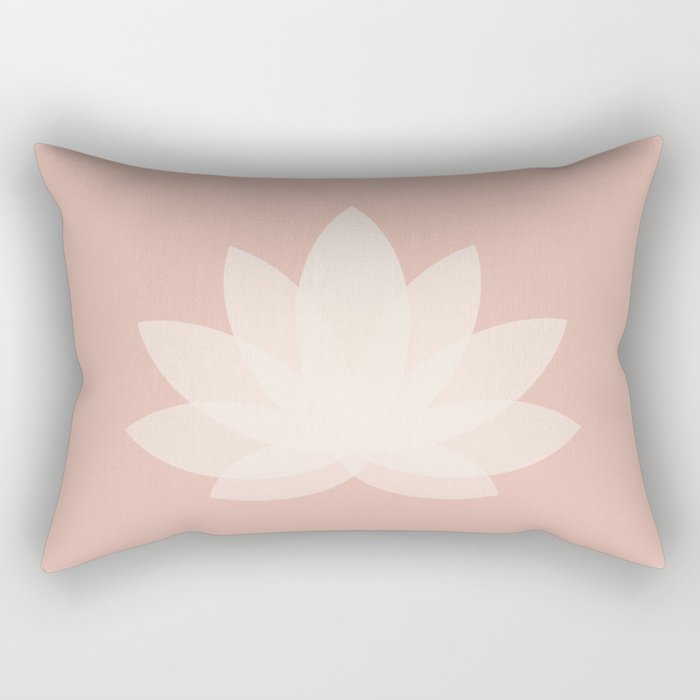 Lotus Flower Minimalism XVI Rectangular Pillow Gallery Image 2