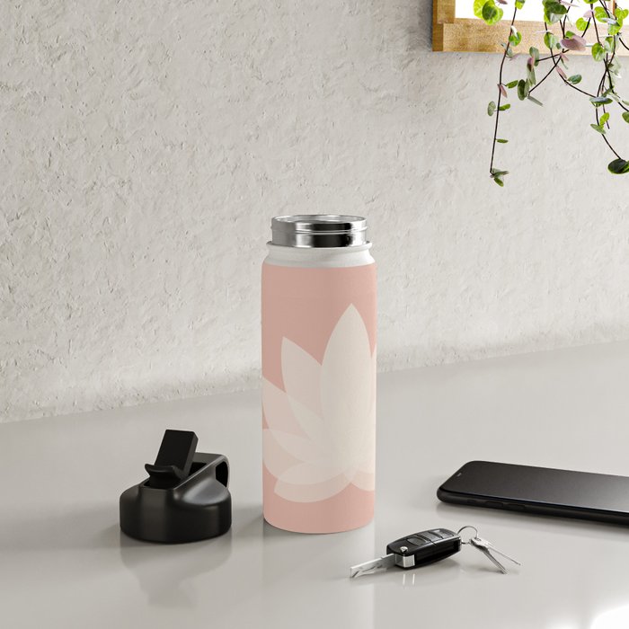 Lotus Flower Minimalism XVI Water Bottle Gallery Image 4