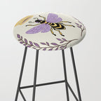 Queen Bee - Lavander Purple and Yellow Stool Gallery Image 2