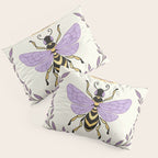 Queen Bee - Lavander Purple and Yellow Pillow Sham Gallery Image 3