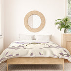 Queen Bee - Lavander Purple and Yellow Duvet Cover Gallery Image 3