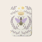 Queen Bee - Lavander Purple and Yellow Bath Mat Gallery Image 1