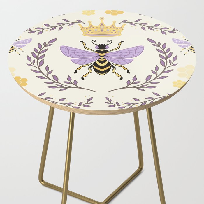 Queen Bee - Lavander Purple and Yellow Side Table Gallery Image 2