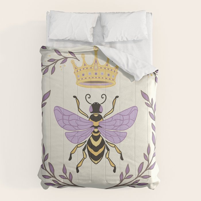 Queen Bee - Lavander Purple and Yellow Comforter Gallery Image 6