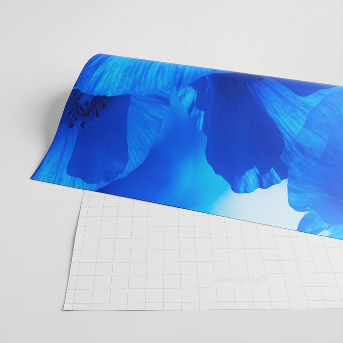Blue Poppies #decor #society6 #buyart Wrapping Paper Gallery Image 2