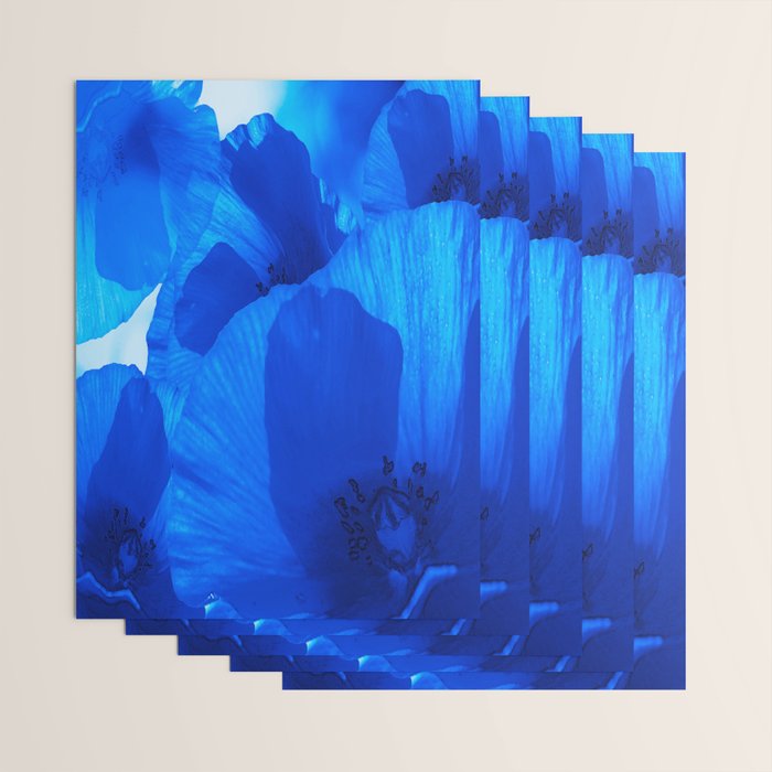 Blue Poppies #decor #society6 #buyart Wrapping Paper Gallery Image 3
