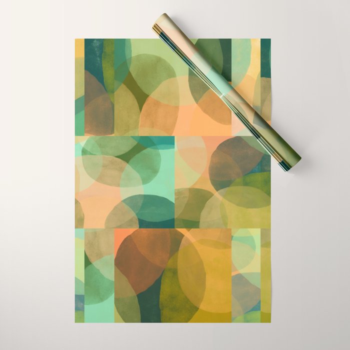 Organica Abstract 9 - Modern Abstract Art Print Wrapping Paper Gallery Image 1