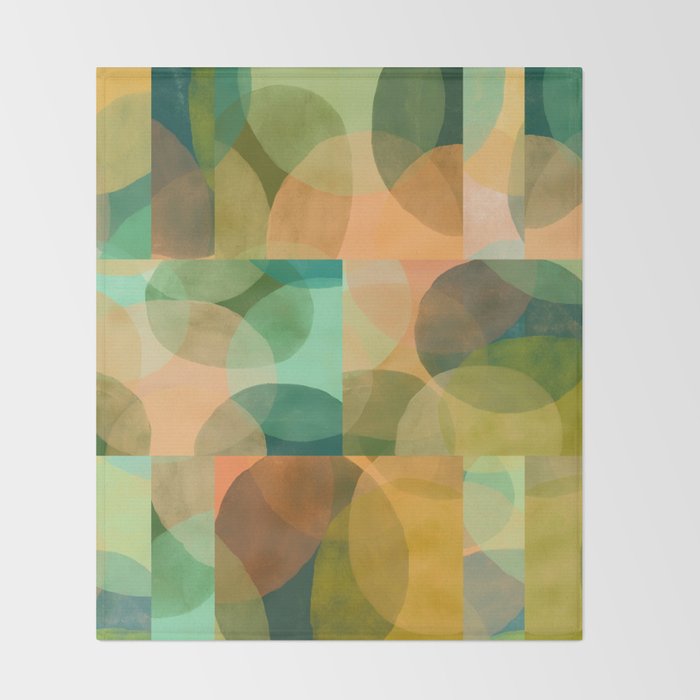 Organica Abstract 9 - Modern Abstract Art Print Throw Blanket Gallery Image 2