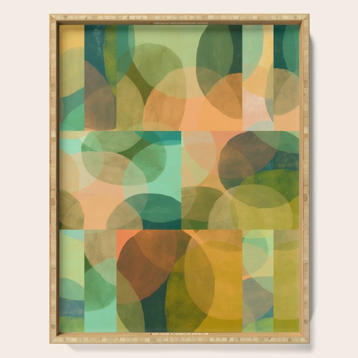 Organica Abstract 9 - Modern Abstract Art Print Serving Tray Gallery Image 1