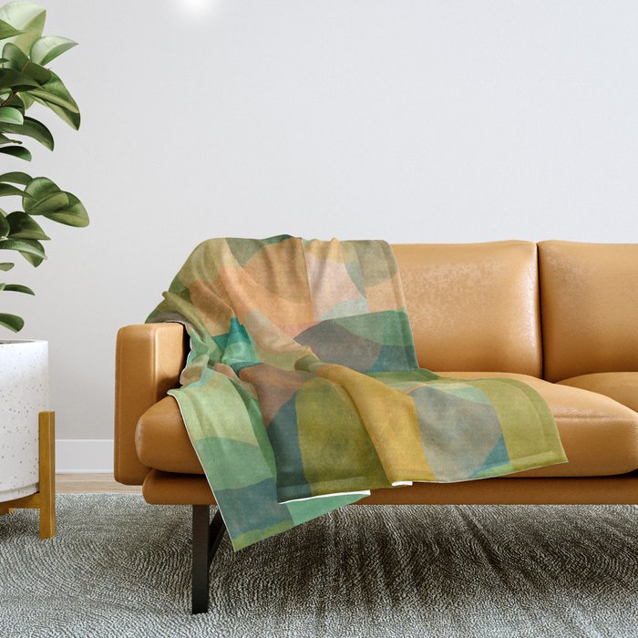 Organica Abstract 9 - Modern Abstract Art Print Throw Blanket Gallery Image 1