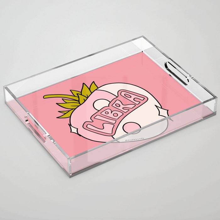 Libra Strawberry Acrylic Tray Gallery Image 1