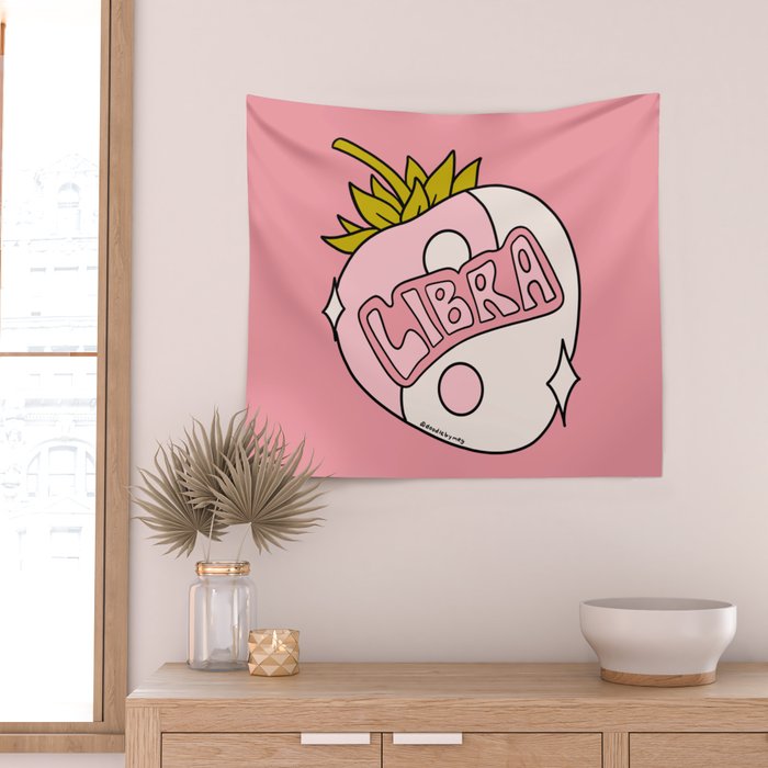 Libra Strawberry Wall Tapestry Gallery Image 2