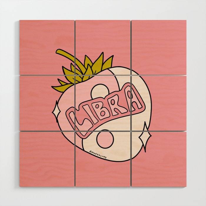 Libra Strawberry Wood Wall Art Gallery Image 1