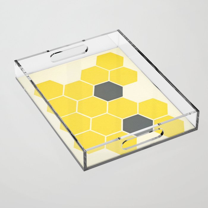 Yellow Honeycomb Acrylic Tray Gallery Image 1