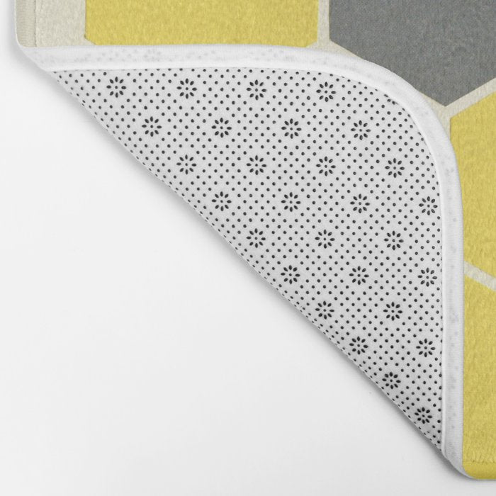 Yellow Honeycomb Bath Mat Gallery Image 2