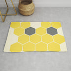 Yellow Honeycomb Rug Gallery Image 1