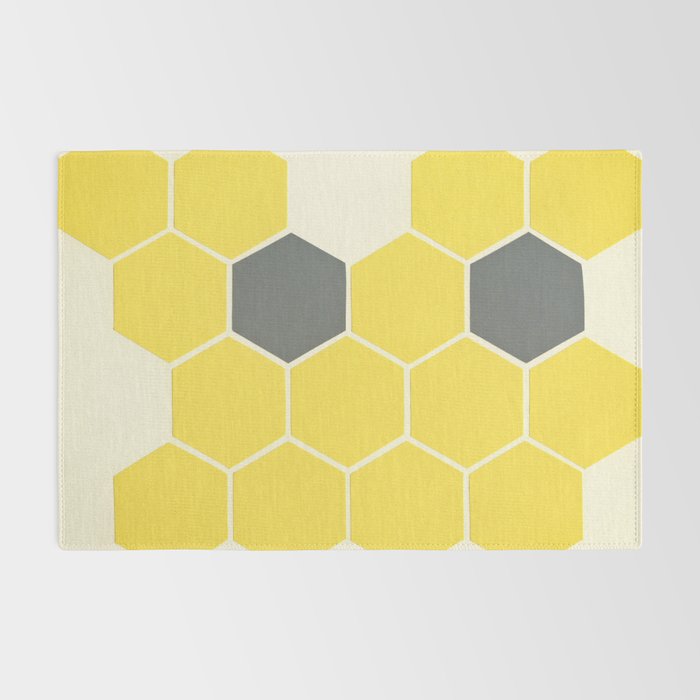 Yellow Honeycomb Rug Gallery Image 2