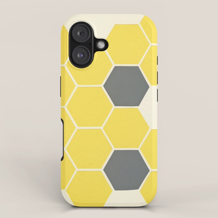 Yellow Honeycomb iPhone Case Gallery Image 1