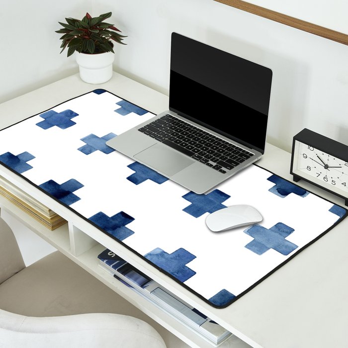Crosses Scandinavian Pattern Desk Mat Gallery Image 2