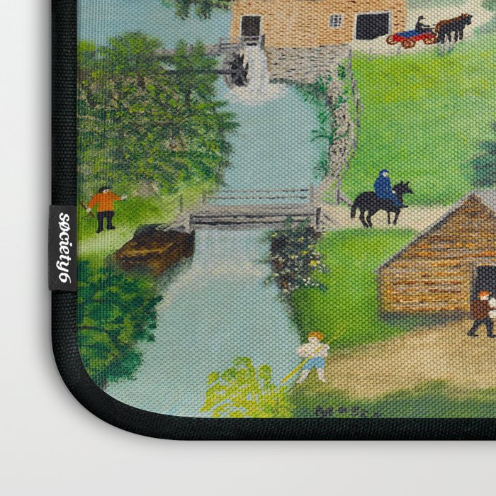 Anna Mary Robertson 'Grandma' Moses The Old Oaken Bucket American Folk Art Laptop Sleeve Gallery Image 3