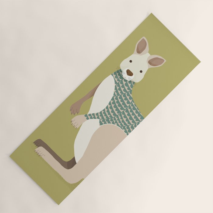Whimsical Kangaroo Yoga Mat Gallery Image 1