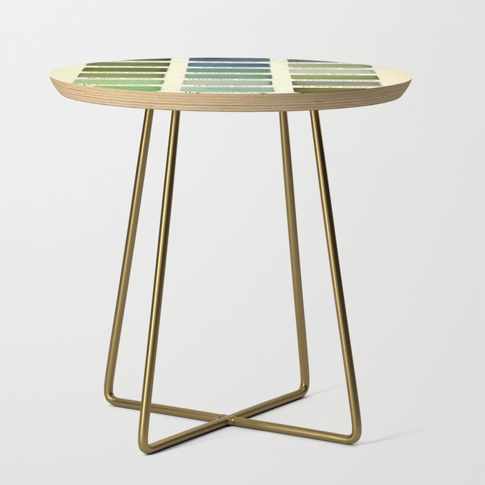 Vintage Color Chart- Green Hues Side Table Gallery Image 1