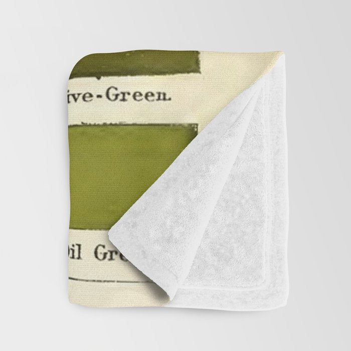 Vintage Color Chart- Green Hues Throw Blanket Gallery Image 3