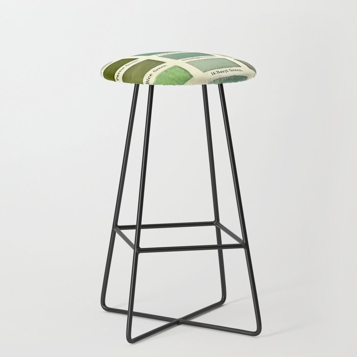Vintage Color Chart- Green Hues Stool Gallery Image 1