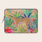 Leopard in Succulent Garden Laptop Sleeve Gallery Image 1