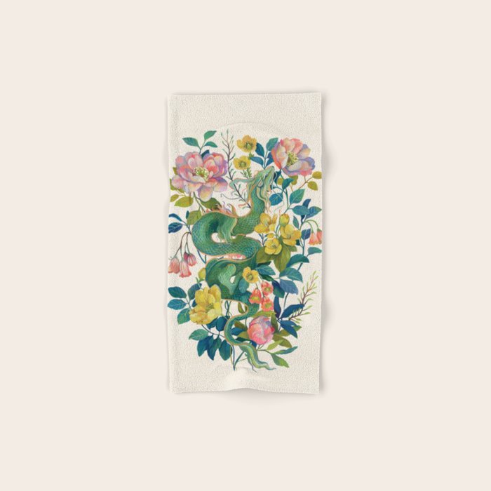 Floral Dragon Bath Towel Gallery Image 1