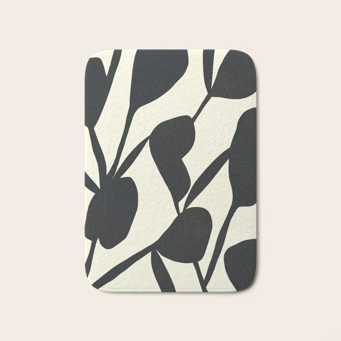 Abstract A17-black Bath Mat Gallery Image 1