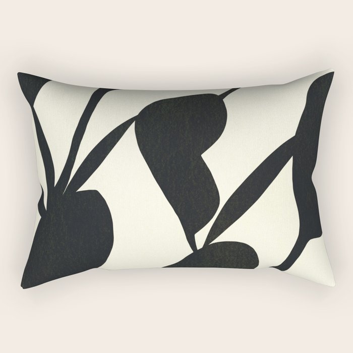 Abstract A17-black Rectangular Pillow Gallery Image 1