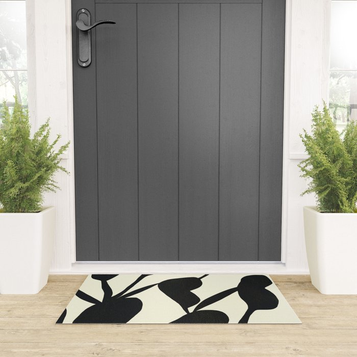 Abstract A17-black Welcome Mat Gallery Image 3