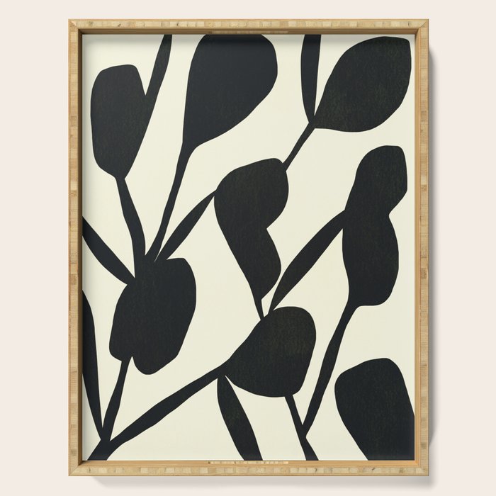 Abstract A17-black Serving Tray Gallery Image 1