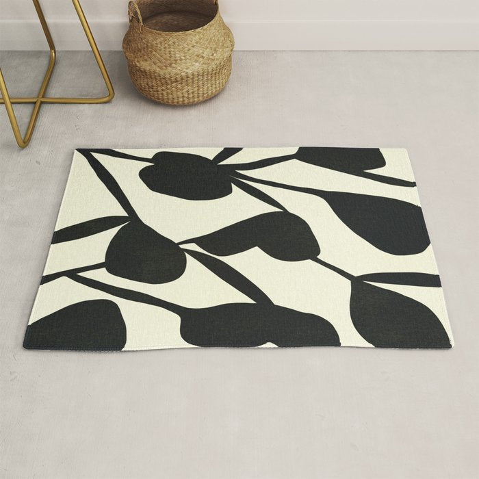 Abstract A17-black Rug Gallery Image 1