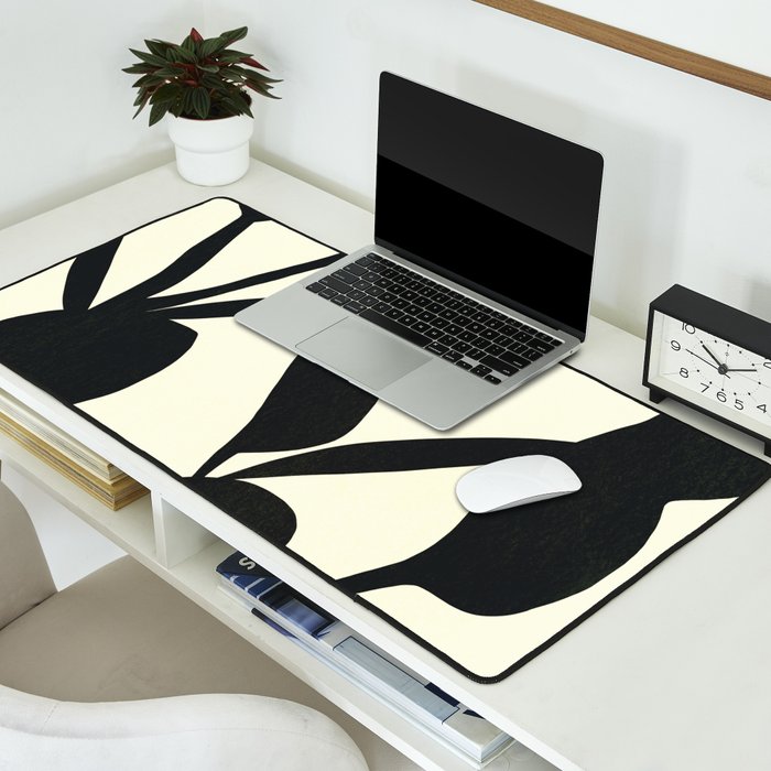 Abstract A17-black Desk Mat Gallery Image 2